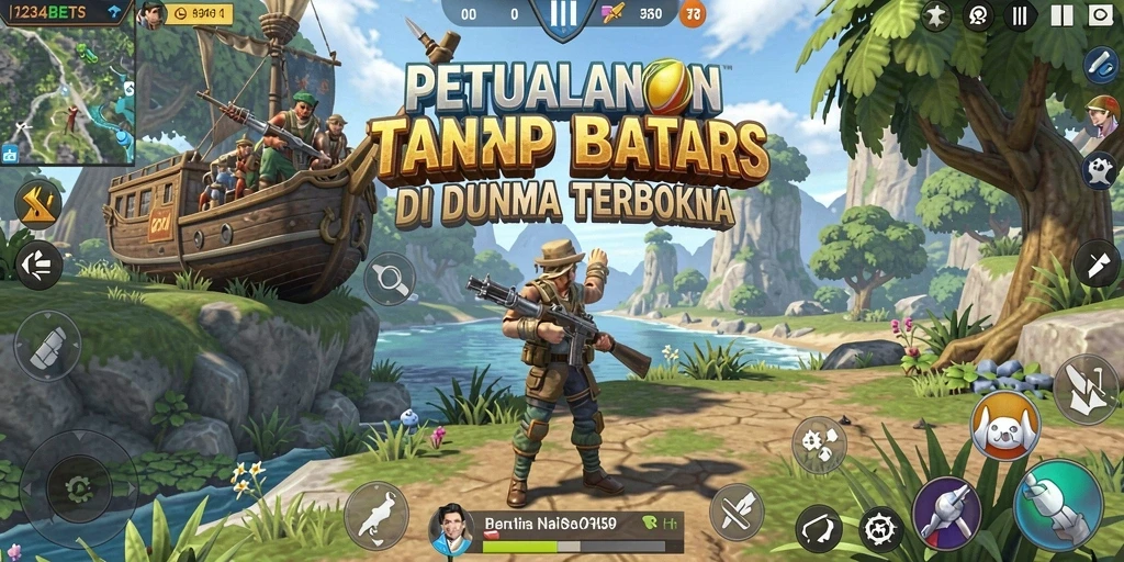 Tangkapan layar 1234BETS menampilkan petualangan menakjubkan di dunia terbuka.