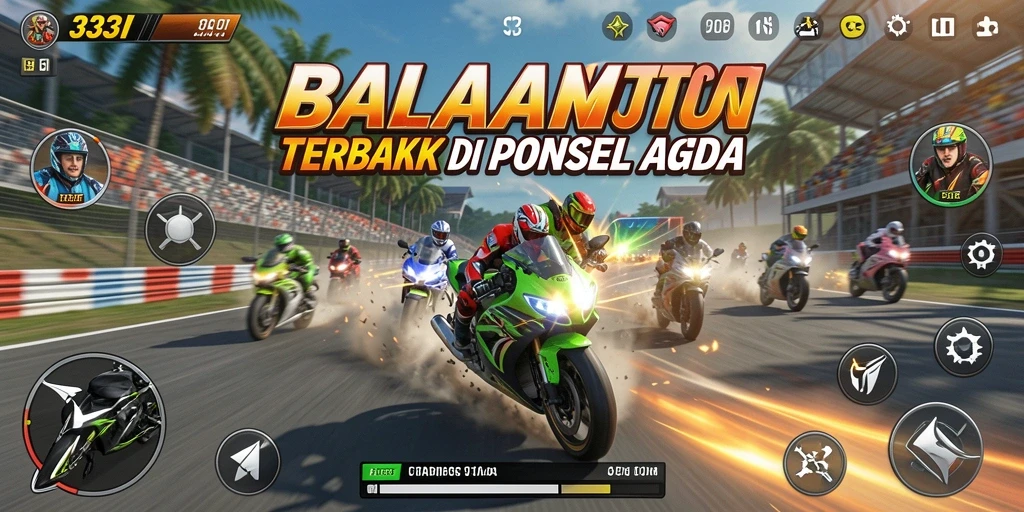 Gameplay balapan motor yang mendebarkan di 333I.