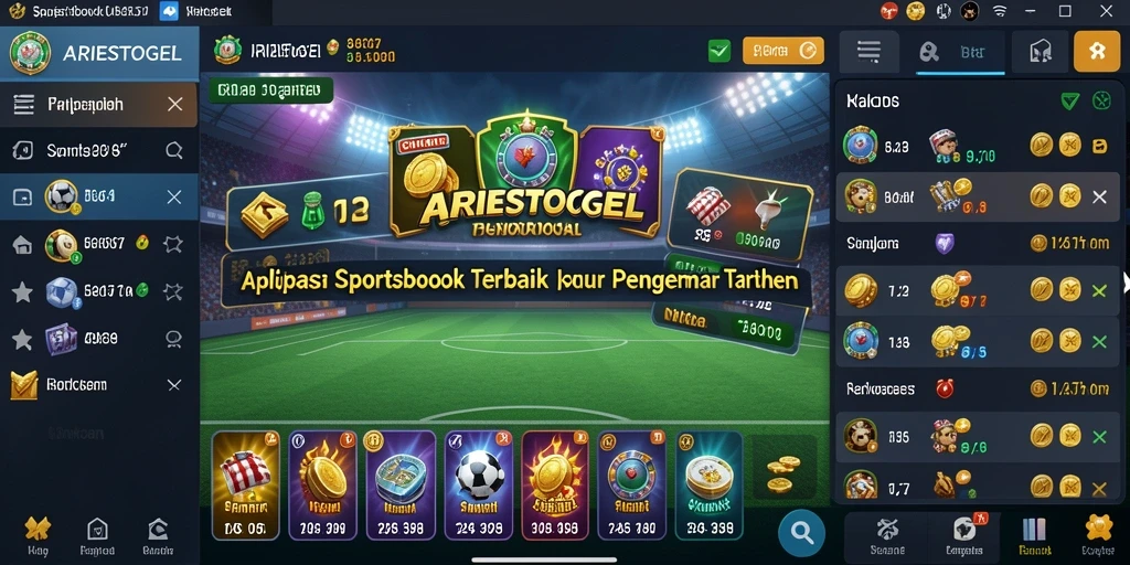 Tampilan gameplay ARIESTOGEL dalam taruhan sportsbook yang menarik.