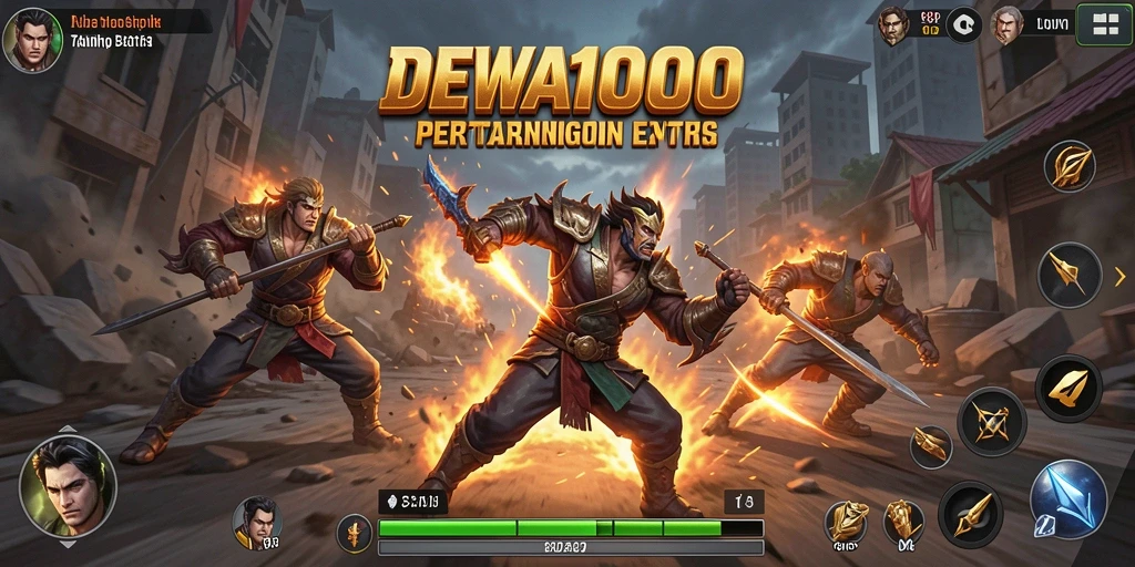 Gameplay seru di DEWA1000 dengan pertarungan yang intens.