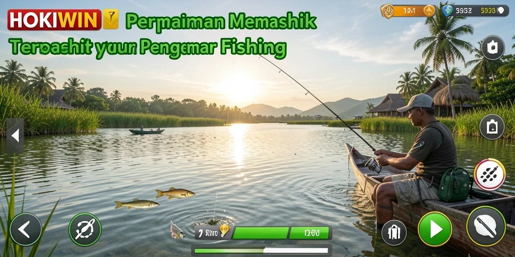 Gameplay HOKIWIN yang menegangkan dengan beragam ikan untuk ditangkap.
