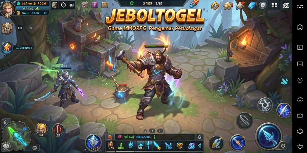 Tampilan gameplay seru dalam dunia MMORPG JEBOLTOGEL.