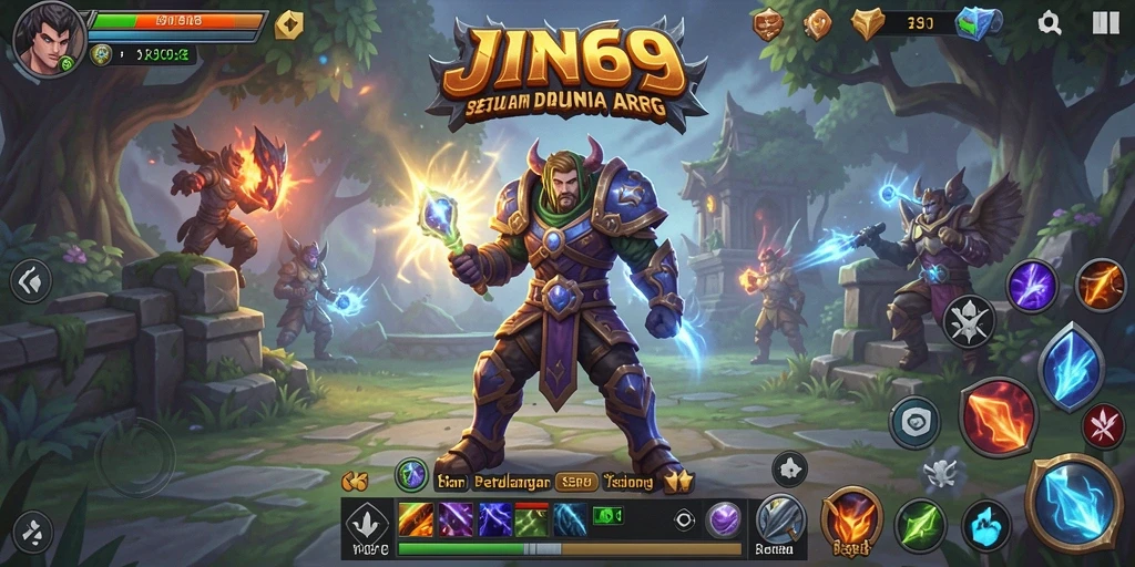 Screenshot JIN69 menampilkan aksi pertarungan yang seru dalam dunia ARPG.