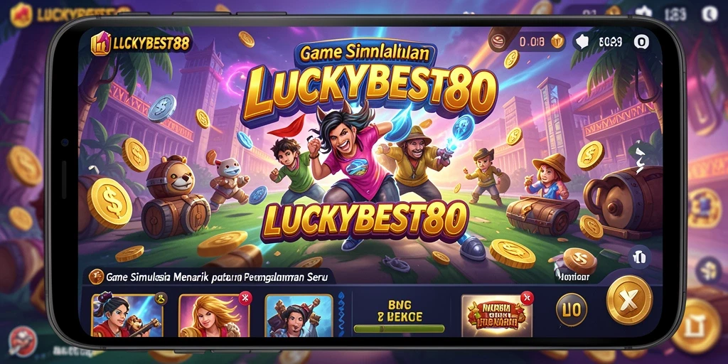 Screenshot gameplay LUCKYBEST88 dengan interaksi karakter yang dinamis.
