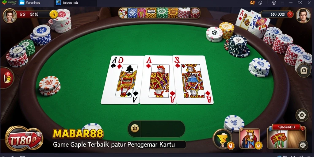 Tampilan screenshot MABAR88 yang menunjukkan suasana permainan Gaple.