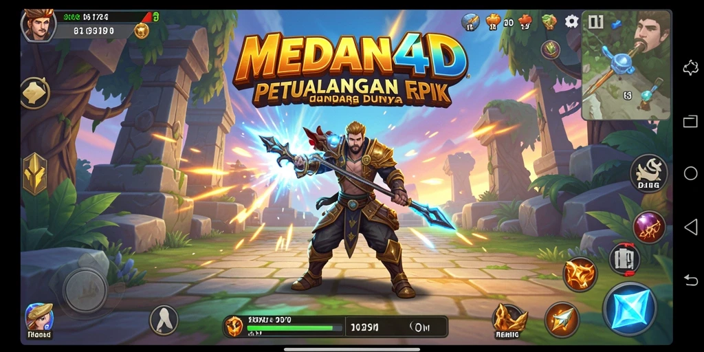 Screenshot MEDAN4D menunjukkan aksi pertempuran mendebarkan dalam RPG.