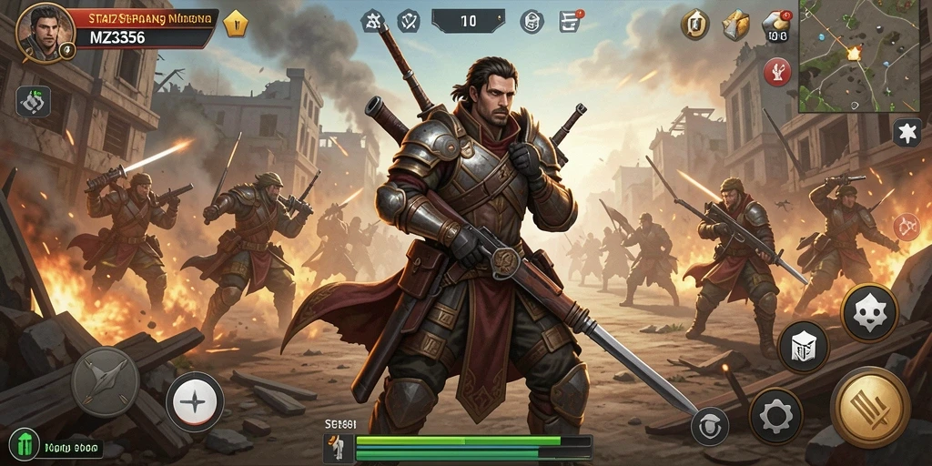 Tampilan gameplay seru MZ356 dengan taktik strategis.
