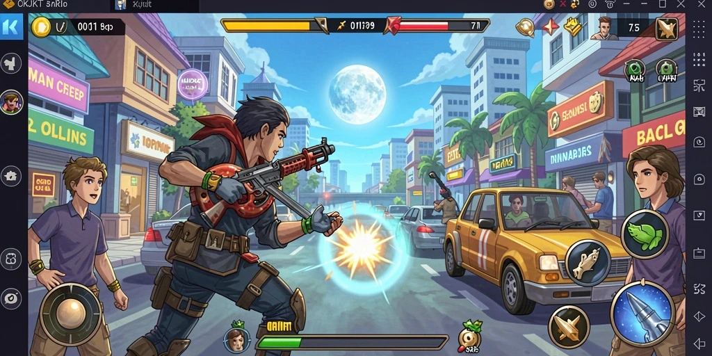 Screenshot OKJKT menampilkan serunya gameplay arcade yang penuh tantangan.