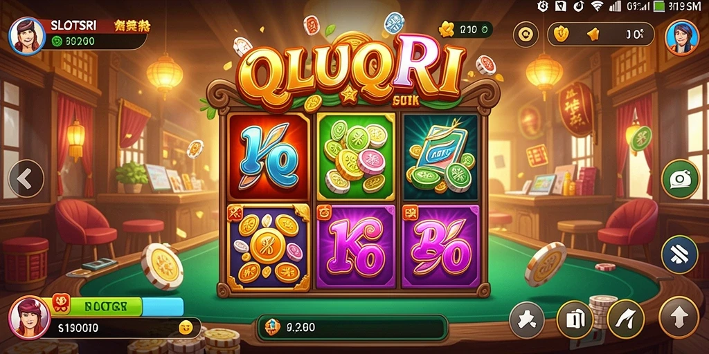 Tampilan gameplay menarik dari SLOTSRI yang penuh aksi QiuQiu.