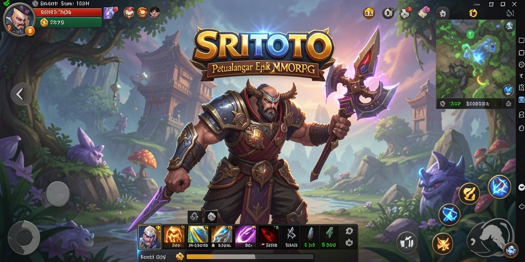 Tampilan gameplay SRITOTO yang seru dalam dunia MMORPG.
