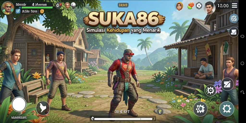 Gameplay menarik dalam SUKA86 yang menampilkan kehidupan sehari-hari.