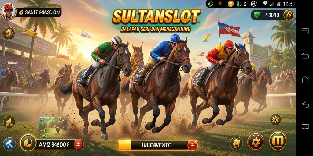 Gameplay balapan seru di SULTANSLOT dengan trek menantang.