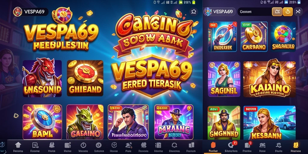 Tampilan screenshot gameplay seru dari VESPA69 yang menampilkan permainan Kasino.