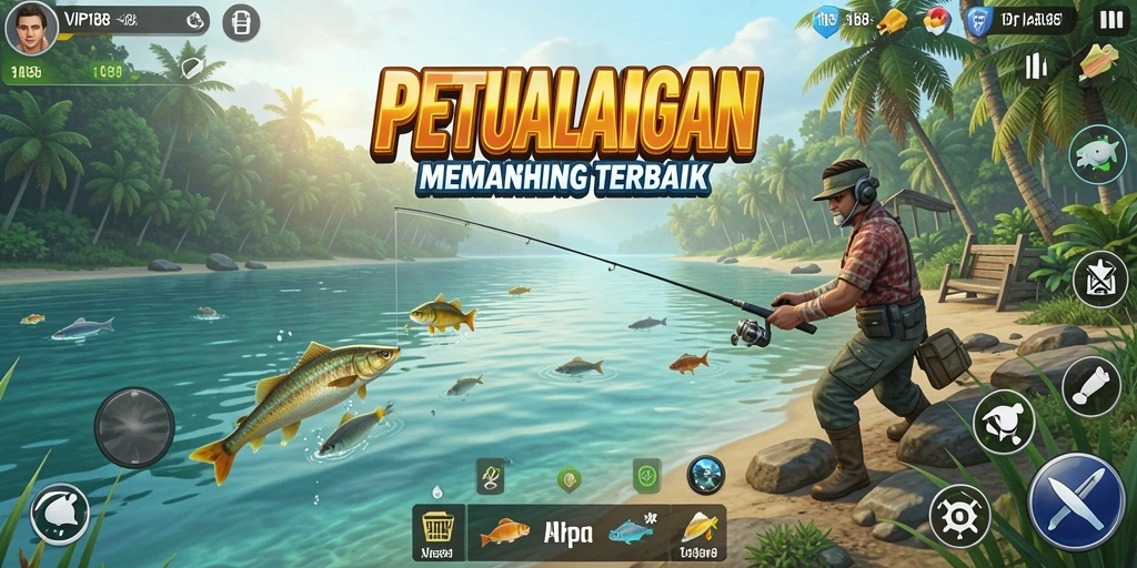 Tampilan gameplay <strong>VIP188</strong> yang memukau saat memancing.